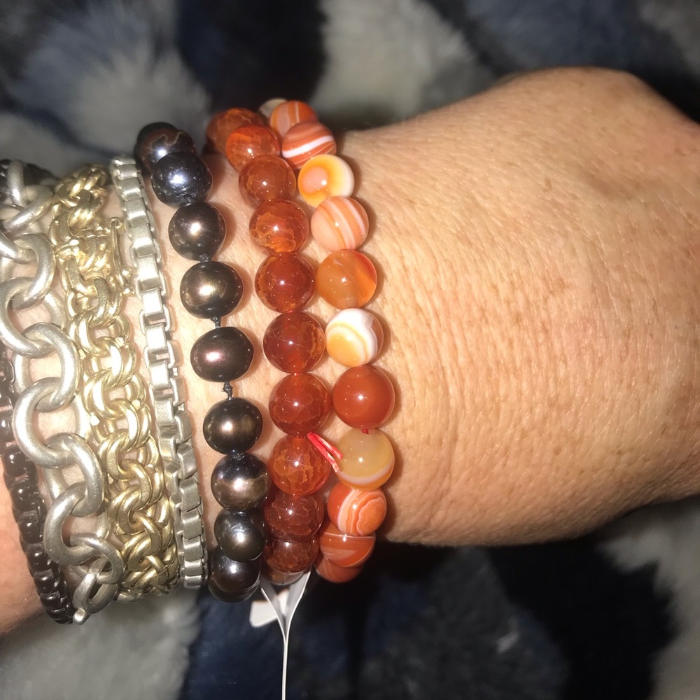 ❤️ Set(2) Gorgeous Carnelian 8mm Bracelets ❤️